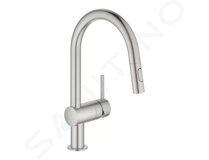 Grohe Minta - Dřezová baterie s výsuvnou sprškou, supersteel 32321DC2