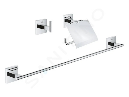 Grohe QuickFix Start Cube - Set koupelnových doplňků 3 v 1, chrom 41124000