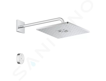 Grohe Rainshower SmartConnect - Hlavová sprcha 310 Cube 9,5 l/min s ramenem a dálkovým ovládáním, 2 proudy, chrom 26642000