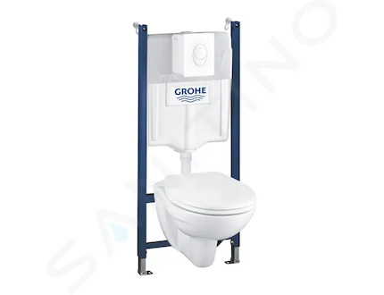 Grohe Solido - Set předstěnové instalace, klozetu a sedátka softclose, tlačítko Skate Air, alpská bílá 39116000