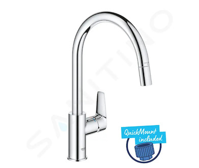 Grohe Start Edge - Dřezová baterie s výsuvnou koncovkou, chrom 30550000