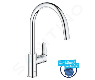 Grohe Start Edge - Dřezová baterie s výsuvnou koncovkou, chrom 30551000