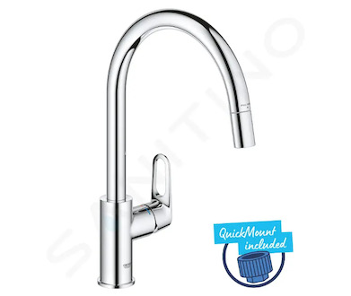 Grohe Start Flow - Dřezová baterie s výsuvnou koncovkou, chrom 30569000