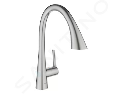 Grohe Zedra - Dřezová baterie s výsuvnou sprškou, supersteel 32294DC2