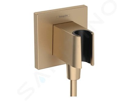 Hansgrohe Fixfit - Sprchové kolínko s držákem, kartáčovaný bronz 26889140