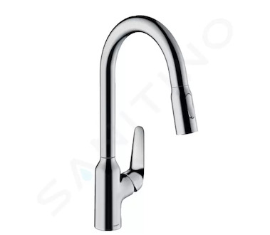 Hansgrohe Focus M42 - Dřezová baterie M429-H220 s výsuvnou sprškou, chrom 71800000