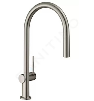 Hansgrohe M54 - Dřezová baterie Talis s výsuvnou koncovkou, sBox, vzhled nerezu 72803800