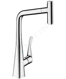 Hansgrohe M71 - Dřezová baterie M7115-H320 s výsuvnou sprškou, sBOX, chrom 73803000