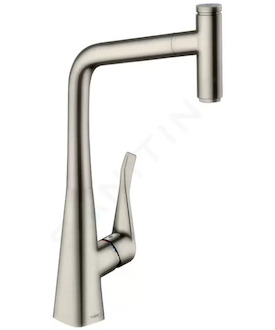 Hansgrohe M71 - Dřezová baterie M7115-H320 s výsuvnou sprškou, sBOX, vzhled nerezu 73803800