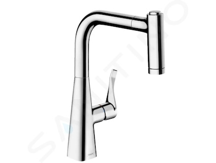 Hansgrohe M71 - Dřezová baterie M7116-H220 s výsuvnou sprškou, sBOX, chrom 73800000