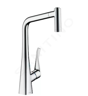 Hansgrohe M71 - Dřezová baterie Metris s výsuvnou sprškou, EcoSmart, chrom 14780000