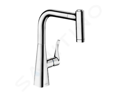 Hansgrohe M71 - Dřezová baterie Metris s výsuvnou sprškou, sBox, EcoSmart, chrom 73823000