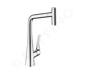 Hansgrohe M71 - Dřezová baterie Metris Select s výsuvnou koncovkou, EcoSmart, chrom 14786000