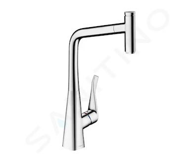 Hansgrohe M71 - Dřezová baterie Metris Select s výsuvnou koncovkou, sBox, EcoSmart, chrom 73807000