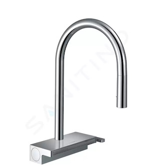 Hansgrohe M81 - Dřezová baterie Aquno Select s výsuvnou sprškou a plochým sprchovým proudem, sBox, chrom 73831000