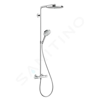 Hansgrohe Raindance Select S - Sprchový set s termostatem, 24 cm, 2 proudy, bílá/chrom 27129400