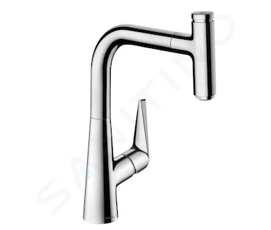 Hansgrohe Talis M51 - Dřezová baterie M5115-H220 s výsuvnou sprškou, sBOX, chrom 73852000