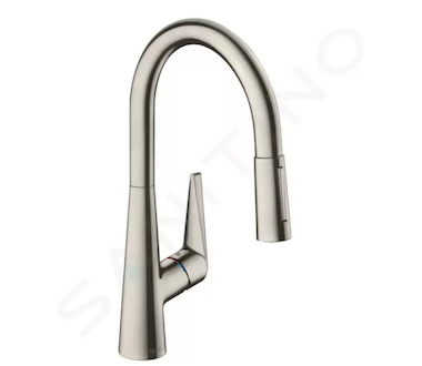 Hansgrohe Talis M51 - Dřezová baterie M5116-H200 s výsuvnou sprškou, sBOX, vzhled nerezu 73851800