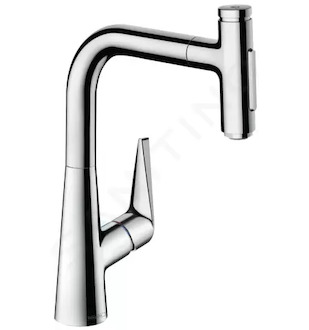 Hansgrohe Talis Select M51 - Dřezová baterie M5117-H220 s výsuvnou sprškou, sBOX, chrom 73868000