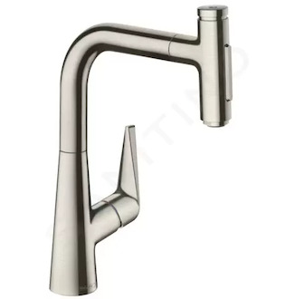 Hansgrohe Talis Select M51 - Dřezová baterie M5117-H220 s výsuvnou sprškou, sBOX, vzhled nerezu 73868800