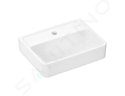 Hansgrohe Xanuia Q - Umývátko 45x34 cm, bez přepadu, otvor pro baterii, SmartClean, bílá 61141450