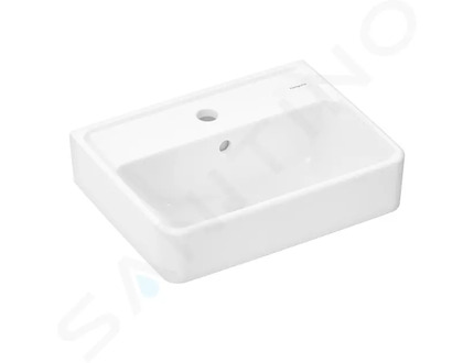 Hansgrohe Xanuia Q - Umývátko 45x34 cm, s přepade, otvor pro baterii, bílá 60130450