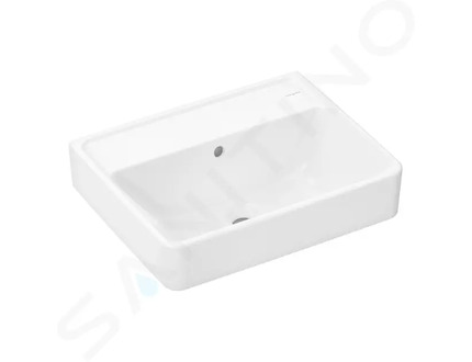 Hansgrohe Xanuia Q - Umývátko 50x39 cm, s přepadem, bez otvoru pro baterii, SmartClean, bílá 61143450