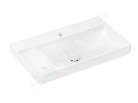 Hansgrohe Xelu Q - Umyvadlo 80x48 cm, bez přepadu, 2 otvory pro baterii, SmartClean, bílá 61031450