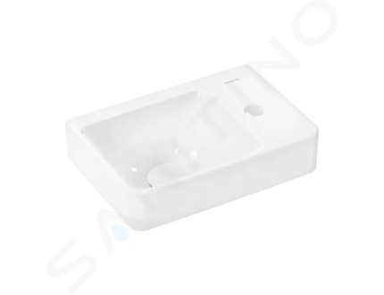 Hansgrohe Xelu Q - Umývátko 36x25 cm, bez přepadu, otvor pro baterii vpravo, SmartClean, bílá 61084450