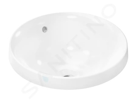 Hansgrohe Xuniva S - Umývátko, průměr 40 cm, s přepadem, bez otvoru pro baterii, bílá 60155450