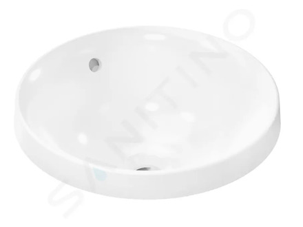 Hansgrohe Xuniva S - Umývátko, průměr 40 cm, s přepadem, bez otvoru pro baterii, SmartClean, bílá 61054450