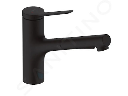 Hansgrohe Zesis M33 - Dřezová baterie 150, s výsuvnou sprškou, sBox lite, matná černá 74803670