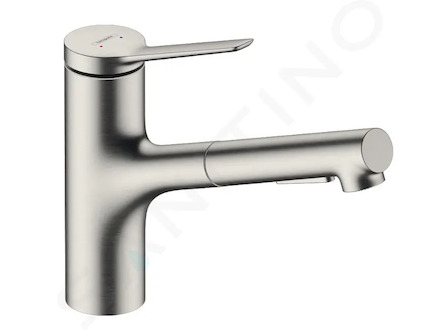 Hansgrohe Zesis M33 - Dřezová baterie s výsuvnou sprškou, sBox, vzhled nerezu 74821800