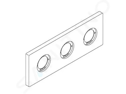 Ideal Standard Archimodule - Krycí 3-otvorová rozeta 100 x 266 mm, chrom A963732AA