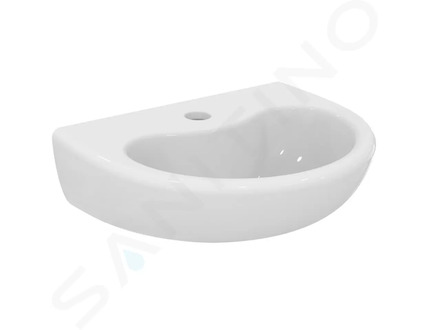 Ideal Standard Contour 21 - Umývátko 40x33 cm, 1 otvor pro baterii, bez přepadu, s Ideal Plus, bílá S2639MA