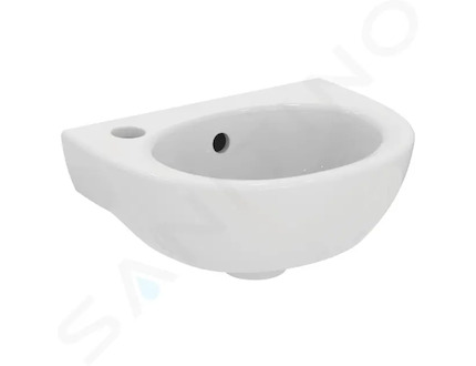 Ideal Standard Eurovit - Umývátko 35x26 cm, s přepadem, otvor pro baterii vlevo, bílá W330001