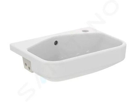 Ideal Standard i.Life S - Umyvadlo polozápustné, 50x36 cm, s přepadem, otvor pro baterii vpravo, bílá T458801