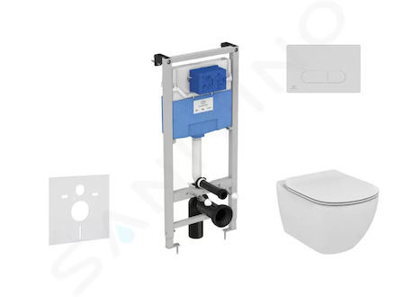 Ideal Standard ProSys - Set předstěnové instalace, klozetu a sedátka  Tesi, tlačítka Oleas M1, Aquablade, SoftClose, bílá ProSys