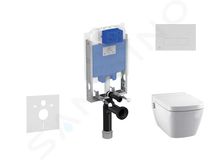 Ideal Standard ProSys - Set předstěnové instalace, sprchovací toalety a sedátka TECEone, tlačítka Oleas M2, Rimless, SoftClose, 