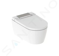 Geberit AquaClean - Elektronický bidet Sela s keramikou, závěsný, Rimfree, SoftClosing, lesklý chrom 146.222.21.1