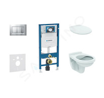 Geberit Duofix - Set předstěnové instalace, klozet Alpha se sedátkem, tlačítko Sigma30, chrom mat/chrom 111.300.00.5 NR7