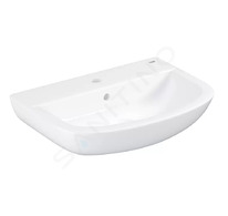 Grohe Bau Ceramic - Umyvadlo 55x39 cm, s přepadem, 1 otvor pro baterii, alpská bílá 39440000