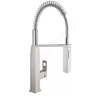 Grohe Eurocube - Dřezová baterie s flexibilním ramenem a sprškou, supersteel 31395DC0