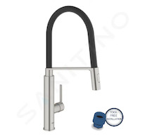 Grohe Feel - Dřezová baterie s flexibilním ramenem, supersteel 31489DC0