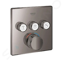 Grohe Grohtherm SmartControl - Termostatická baterie pod omítku, 3 ventily, Hard Graphite 29126A00