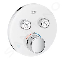 Grohe Grohtherm SmartControl - Termostatická vanová baterie pod omítku se 2 ventily, měsíční bílá 29151LS0