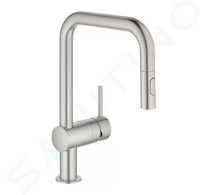 Grohe Minta - Dřezová baterie s výsuvnou sprškou, supersteel 32322DC2