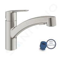 Grohe QuickFix Start - Dřezová baterie s výsuvnou sprškou, supersteel 30531DC1