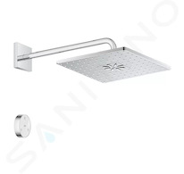 Grohe Rainshower SmartConnect - Hlavová sprcha 310 Cube 9,5 l/min s ramenem a dálkovým ovládáním, 2 proudy, chrom 26642000