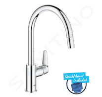 Grohe Start Curve - Dřezová baterie s výsuvnou koncovkou, chrom 30562000